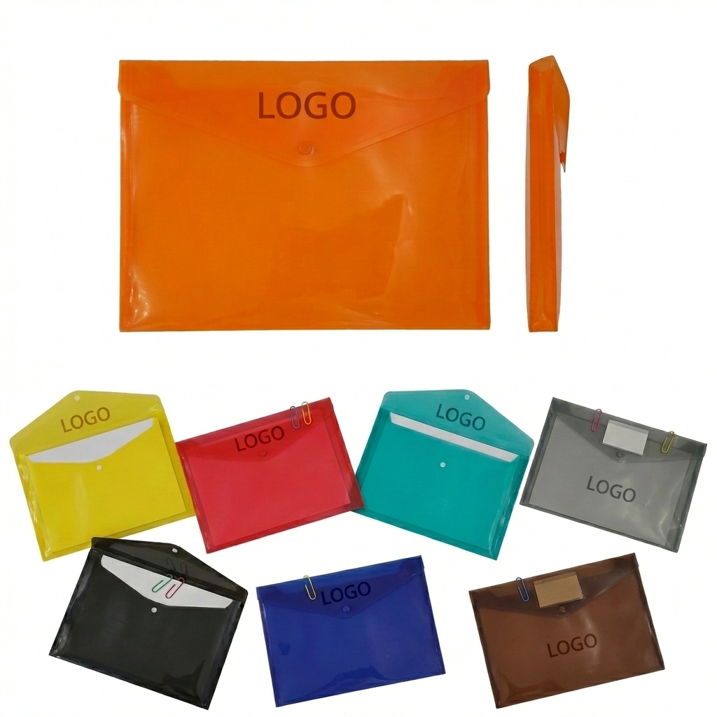 Premium Water-Resistant A4 Clear PP Document File Bag for Office Organization