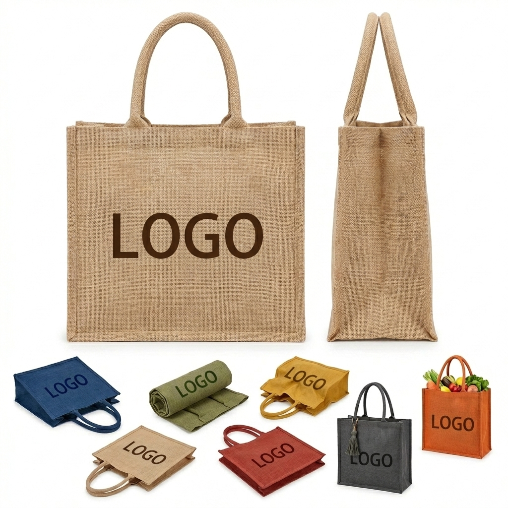 Eco-Conscious Water-Resistant Jute Shopping Bag