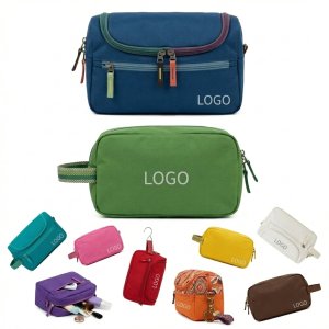 Colorful Canvas Cosmetic & Toiletry Organizer Pouches