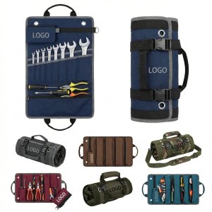 Heavy-Duty Roll-Up Tool Organizer Bag, Water & Tear Resistant