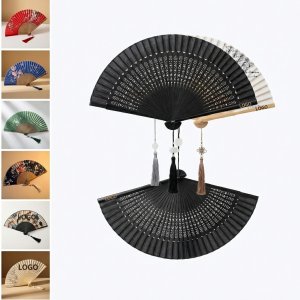 Fast Delivery 13" Foldable Silk Hand Fan for Martial Arts & Promotion