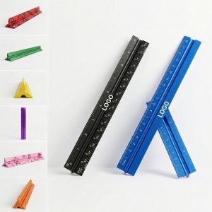12-Inch Multi-Color Triangular Architect's Scale Rule Set