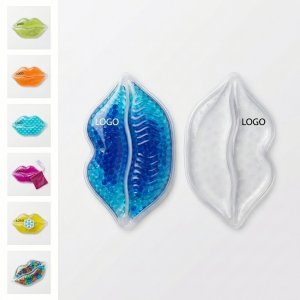 Lip-Shaped Gel Bead Hot & Cold Therapy Mask - Reusable, Microwaveable & Freezer Safe for Facial & Lip Care