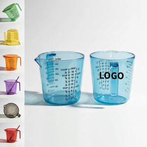 Customizable Logo Multi-Color Dual-Scale Measuring Cup Set with Spout (20oz & More)